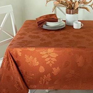 HOUSEWEAR DINNER PARTY BOUNTIFUL TABLECLOTH 60" x 104" OBLONG & 8 NAPKINS - NWT